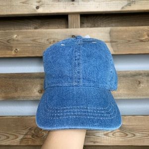 Denim baseball cap